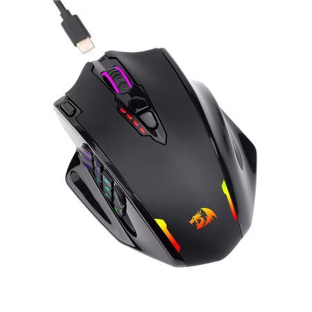 Redragon M913 Impact Elite Wireless Gaming Mouse, 16000 DPI Wired/Wireless RGB Gamer Mouse with 16 Programmable Buttons | M913 thumbnail 6