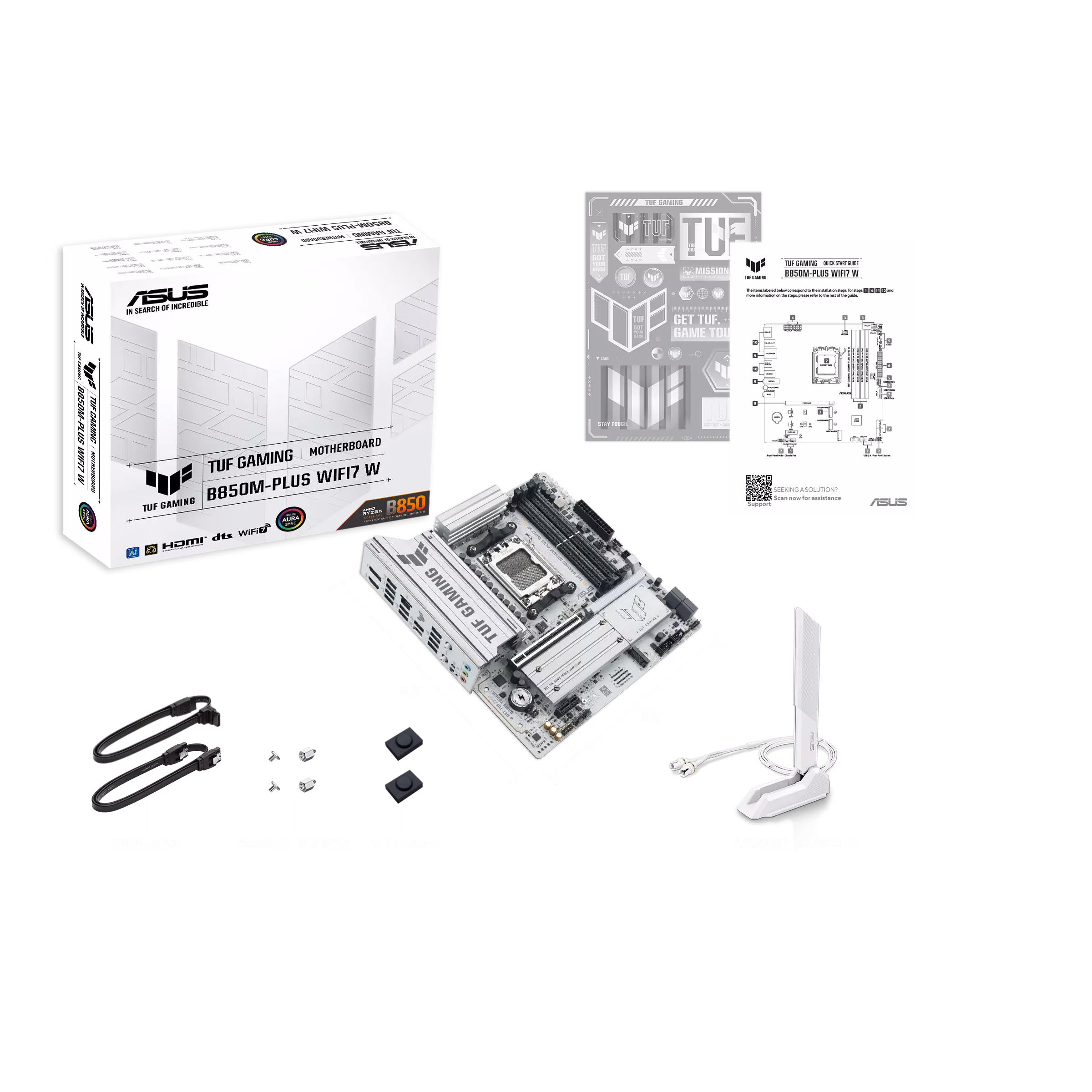 ASUS TUF GAMING B850M-PLUS WIFI7 W Micro-ATX AMD AM5 Motherboard, 4x DIMM slots, max. 256GB DDR5, PCIe 5.0, Wi-Fi 7, 2.5Gb LAN | 90MB1MD0-M0EAY0 thumbnail 5