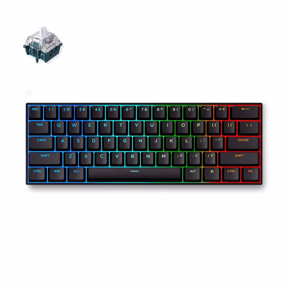 MCHOSE Ace 60 Pro Hall Effect Magnetic Gaming Keyboard, Wired, Ultra-Fast 8KHz Polling, 0.01mm Rapid Trigger, & TTC Uranus Magnetic Switch-SE, Black | Ace 60 Pro thumbnail 2