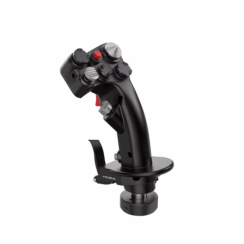 MOZA AS002 MH16 Flightstick Grip, Aviation-Grade Aluminum, 27 Input Signals, 8-Way ALPS Thumbstick, Modular Pogo Pin Design – Buy Online