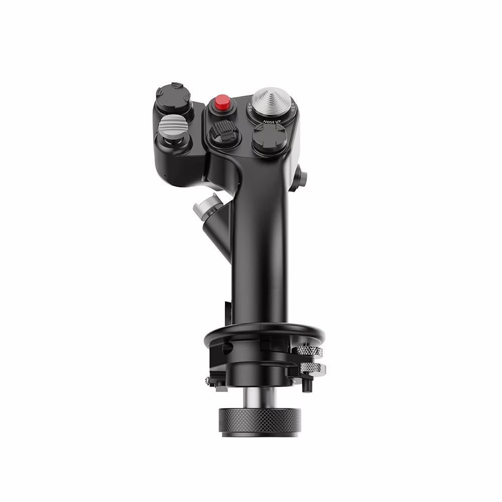 MOZA AS002 MH16 Flightstick Grip, Aviation-Grade Aluminum, 27 Input Signals, 8-Way ALPS Thumbstick, Modular Pogo Pin Design thumbnail 4