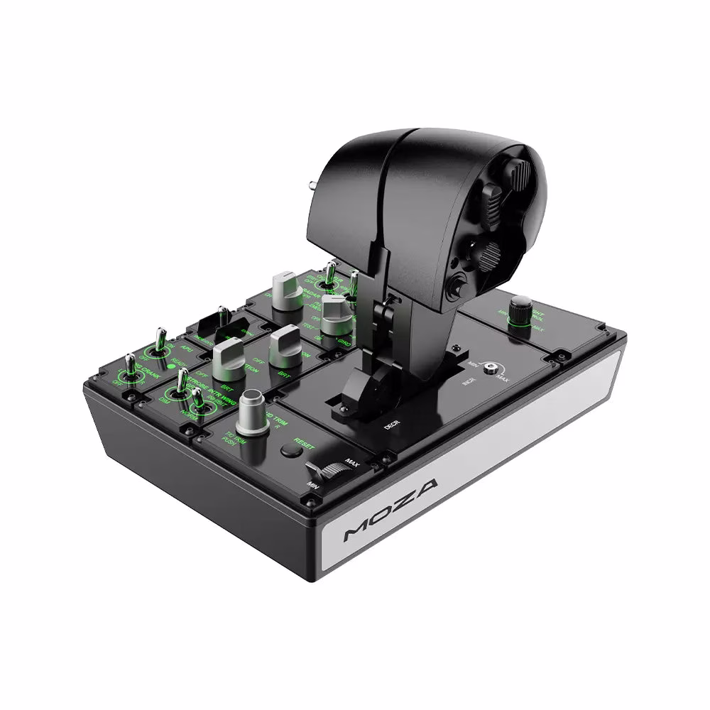 MOZA AS008 MTP Throttle, Fighter Jet-Inspired Flight Control, 27 Programmable Switches, Vibration Feedback – Buy Online