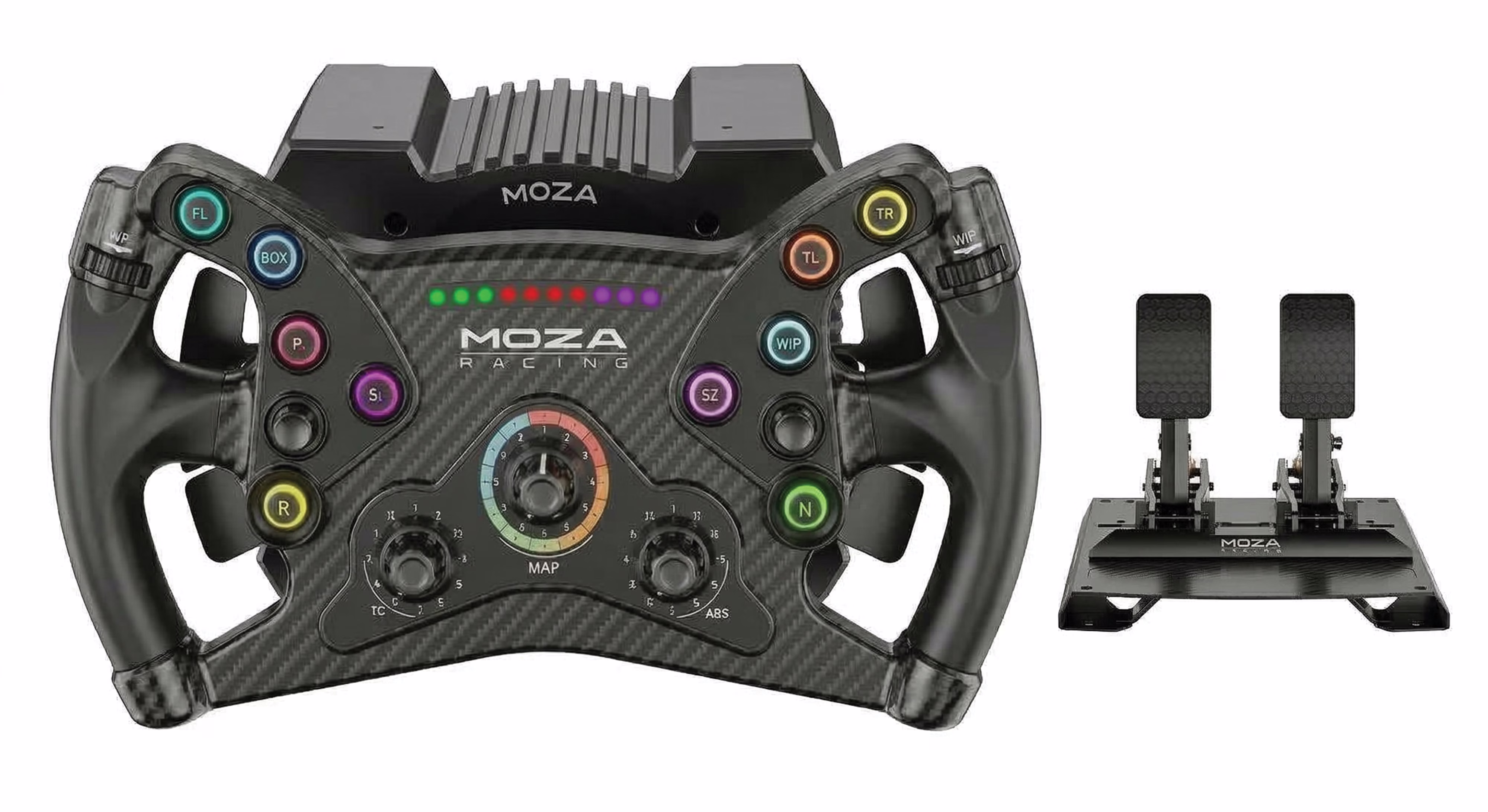 MOZA GT Racing Ultimate Sim Bundle: R9 V3 Direct Drive Base, KS GT Steering Wheel & CRP2 Load Cell Pedals thumbnail 2