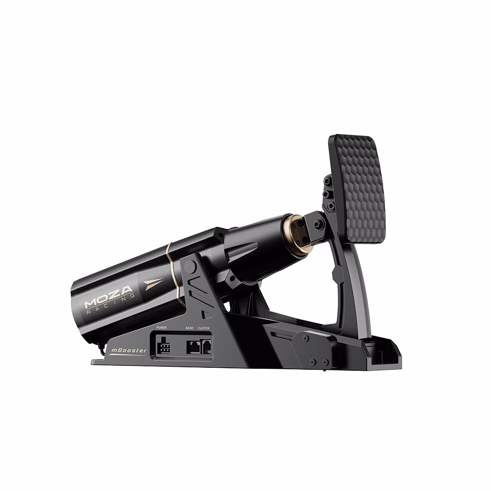 MOZA RS076 mBooster Active Pedal, Single Unit Intelligent Force Feedback, Dual 200kg Load Cells, 21-Bit Precision – Buy Online
