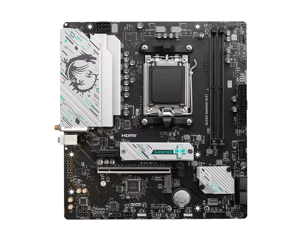 MSI B650M GAMING WIFI Motherboard, AMD Ryzen AM5 Socket, DDR5, PCIe 4.0, mATX | 911-7E30-009 thumbnail 2
