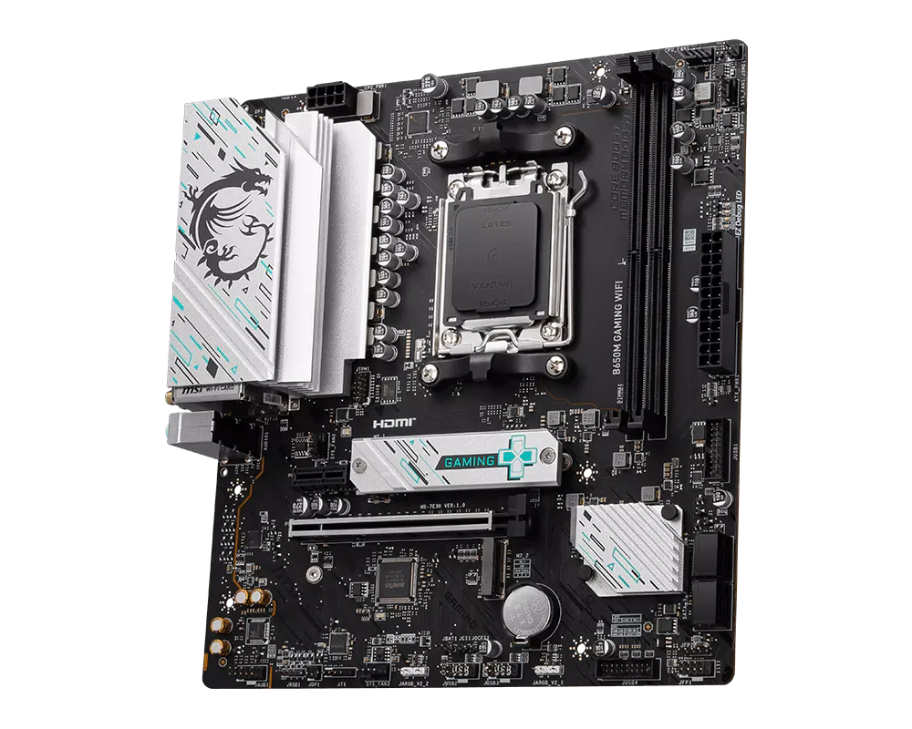 MSI B650M GAMING WIFI Motherboard, AMD Ryzen AM5 Socket, DDR5, PCIe 4.0, mATX | 911-7E30-009 thumbnail 3
