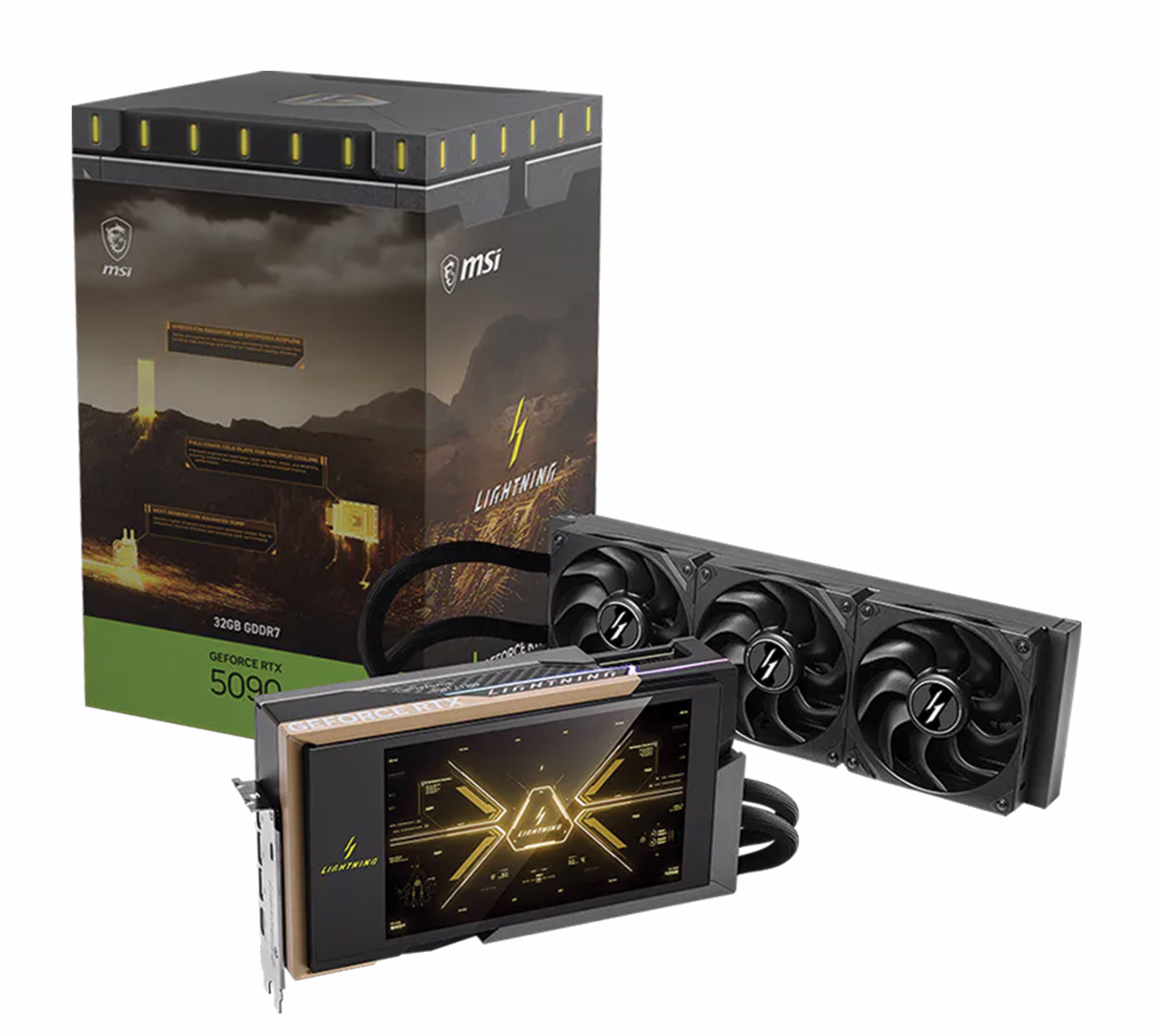 MSI NVIDIA GeForce RTX 5090 32G LIGHTNING Z Graphics Card, 32GB GDDR7 PCI Express Gen 5 liquid cooled Graphics Card, Black | 912-V530-237 – Buy Online