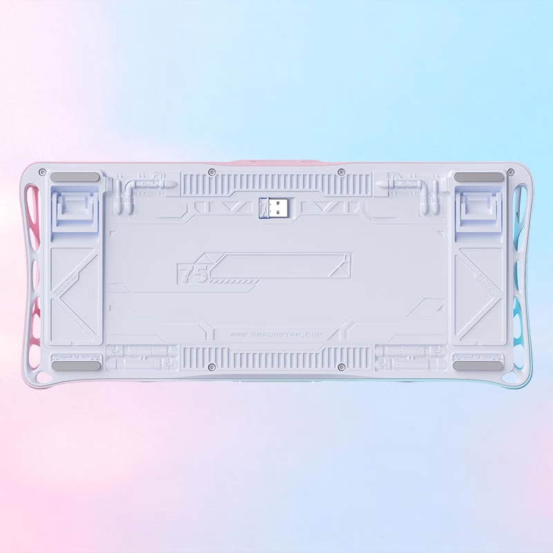 GravaStar K1 Lite 75% Wireless Mechanical Gaming Keyboard – Aurora Mist, Tri-Mode Connectivity, Hot-Swappable, RGB, Aurora Mist | K1 Lite thumbnail 6