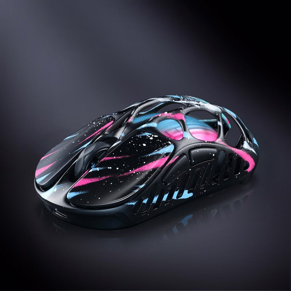 Gravastar Mercury X Pro Special Edition Neon Graffiti Magnesium Alloy Wireless Gaming Mouse, PAW 3950 (32,000 DPI), 1,000 Hz/8,000 Hz, Tri-mode (Wired/Bluetooth 5.1/2.4GHz Wireless) Connectivity thumbnail 7