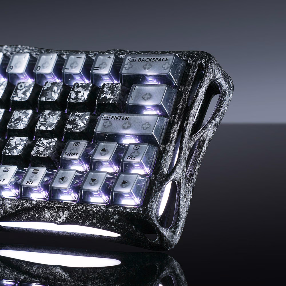 GravaStar Mercury V60 Pro Special Edition Gaming Keyboard, Cyber Frost Black, Magnetic Hall Effect Switches, 8kHz Polling, 0.125ms Latency, Aluminum Build | V60 Pro thumbnail 5