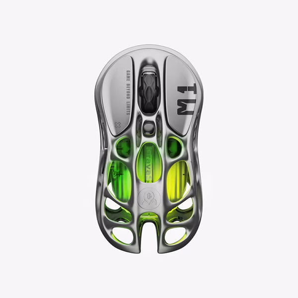 GravaStar Mercury M1 Pro Wireless Gaming Mouse, Silver Mist Battle-Worn Edition, Magnesium Alloy, 4K Hz Polling, 26K DPI, PAW3395 | M1 PRO_GRYM image