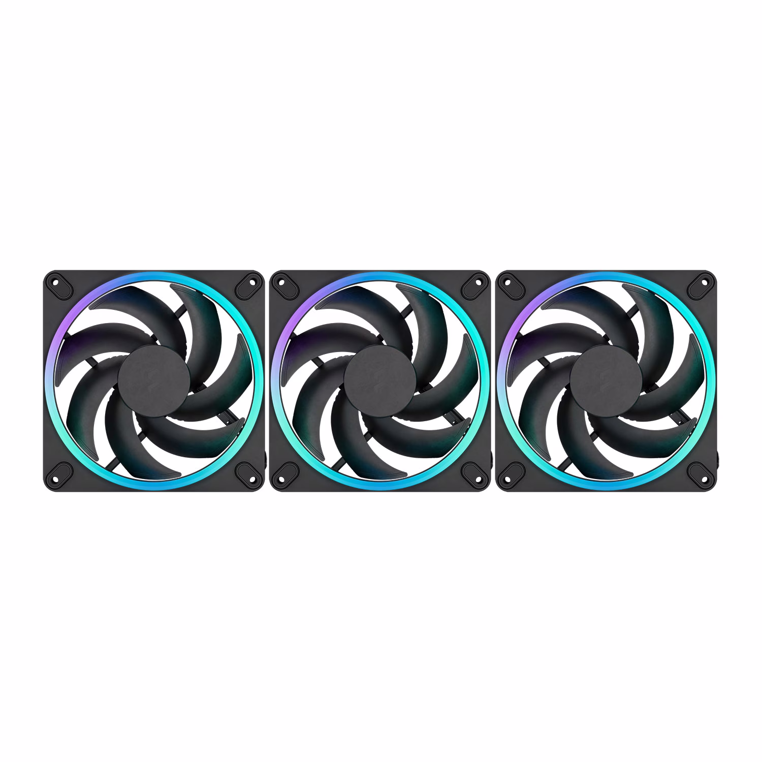 Fractal Design Momentum 14 RGB Black 140mm Case Fan 3-Pack – 1800 RPM, High-Static Pressure, PWM, FDB Bearing, ARGB Gen 2, Black | FD-F-MR1-1403 thumbnail 2
