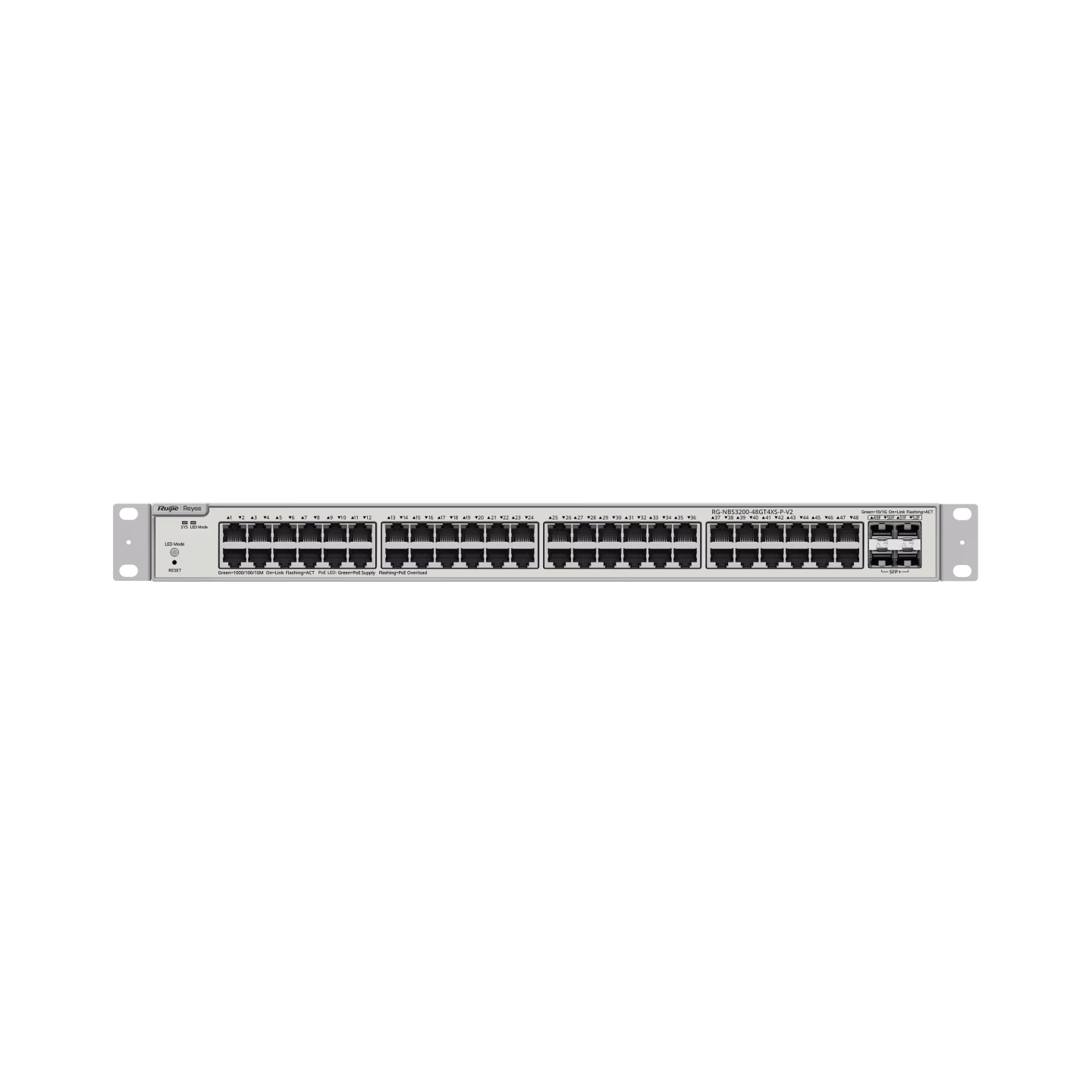 Ruijie RG-NBS3200-48GT4XS-P-V2, 48-Port Gigabit Layer 2+ Cloud Managed PoE Switch, 4 x 10G Uplinks thumbnail 3