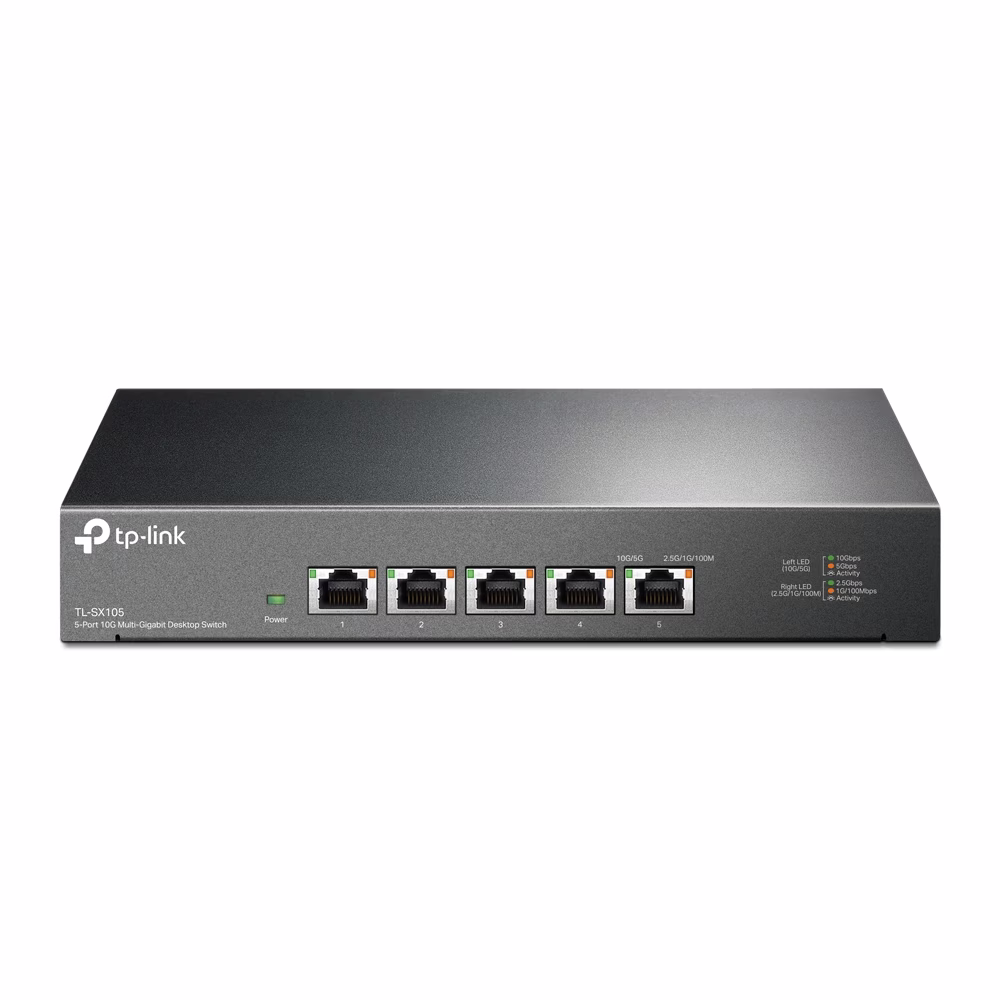 tp-link TL-SX105 5-Port 10G Desktop Switch, 5x 10-Gigabit ports, Plug and Play – Buy Online