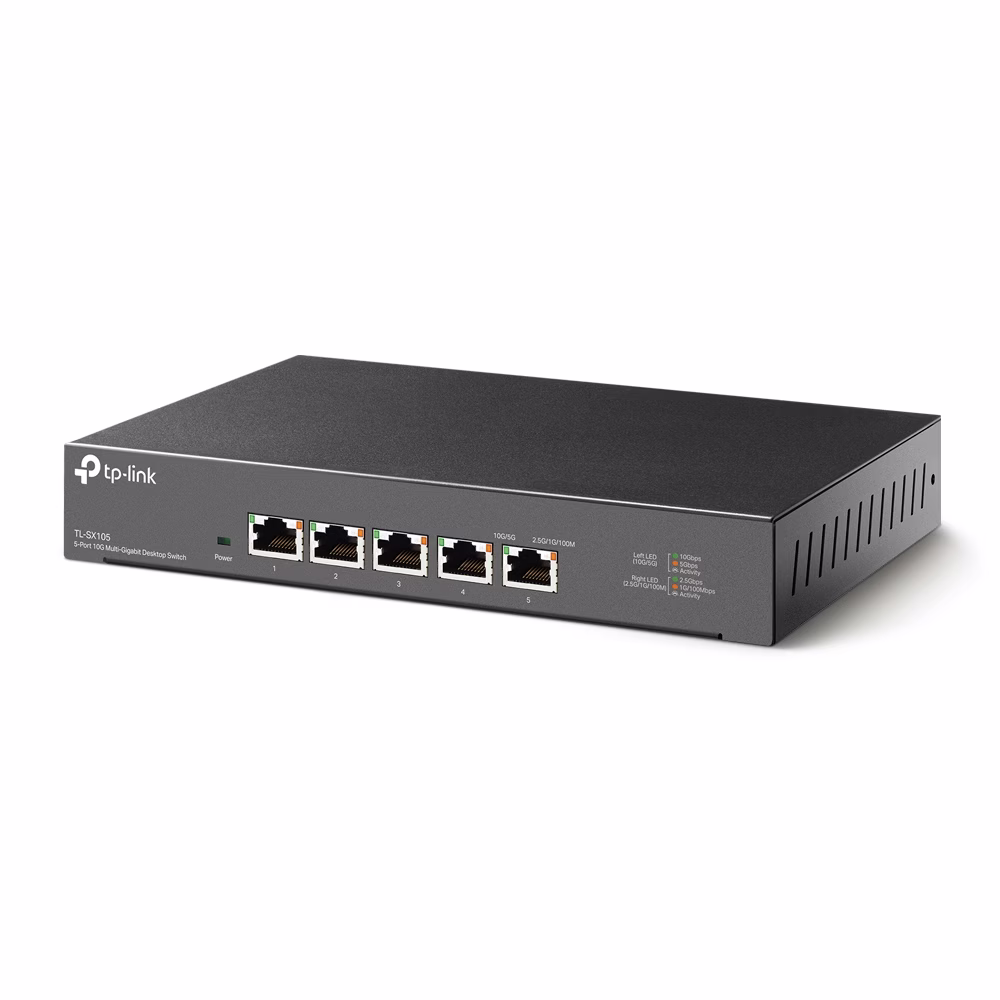 tp-link TL-SX105 5-Port 10G Desktop Switch, 5x 10-Gigabit ports, Plug and Play thumbnail 3