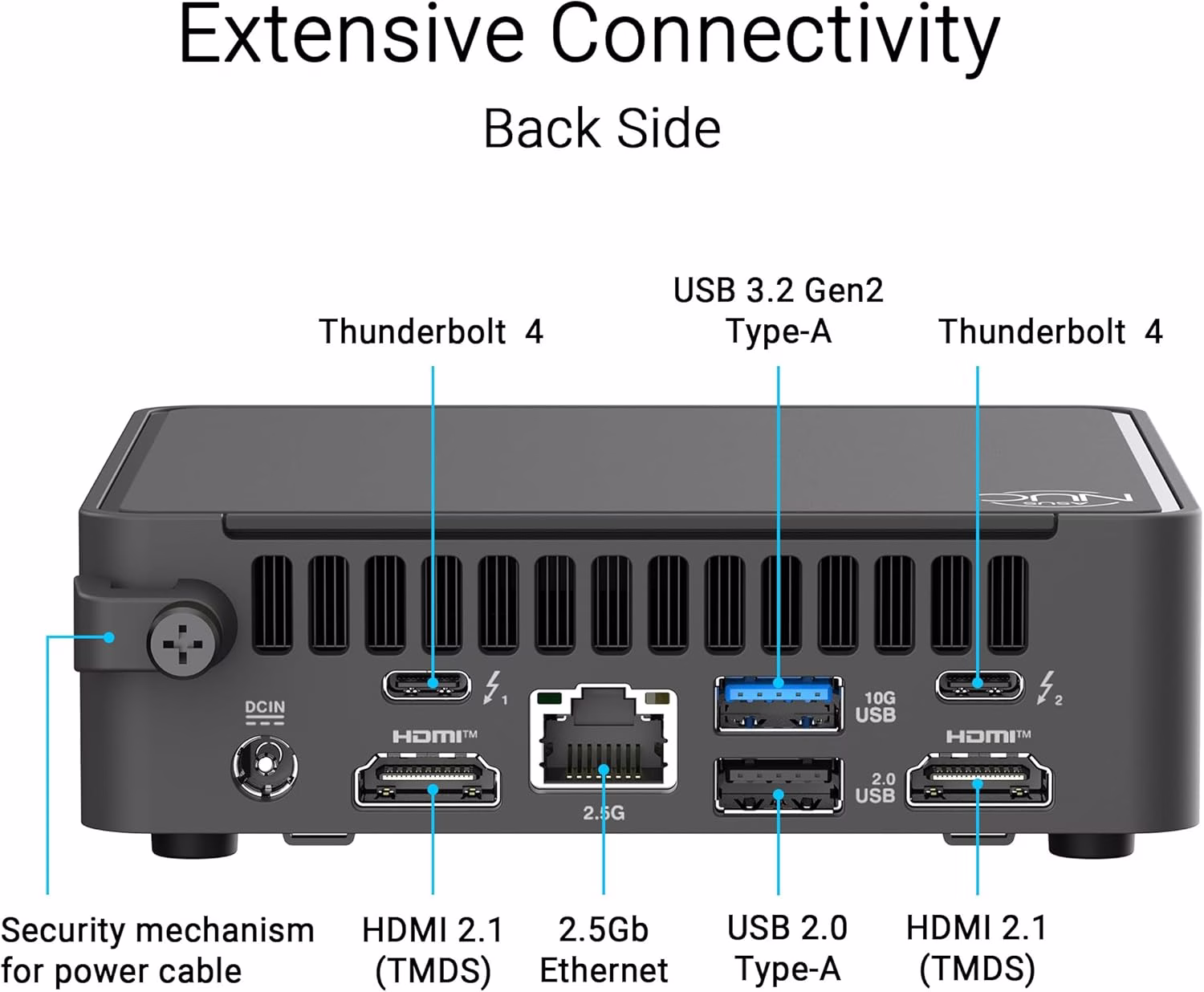 ASUS NUC15CRK NUC 15 Pro Barebone Slim Mini PC, Intel Core 5 210H AI-Enabled, Wi-Fi 7, Dual Thunderbolt 4, 4K Quad-Display Support, (No SSD, RAM, and OS) | 90AR00R2-M000B0 thumbnail 2