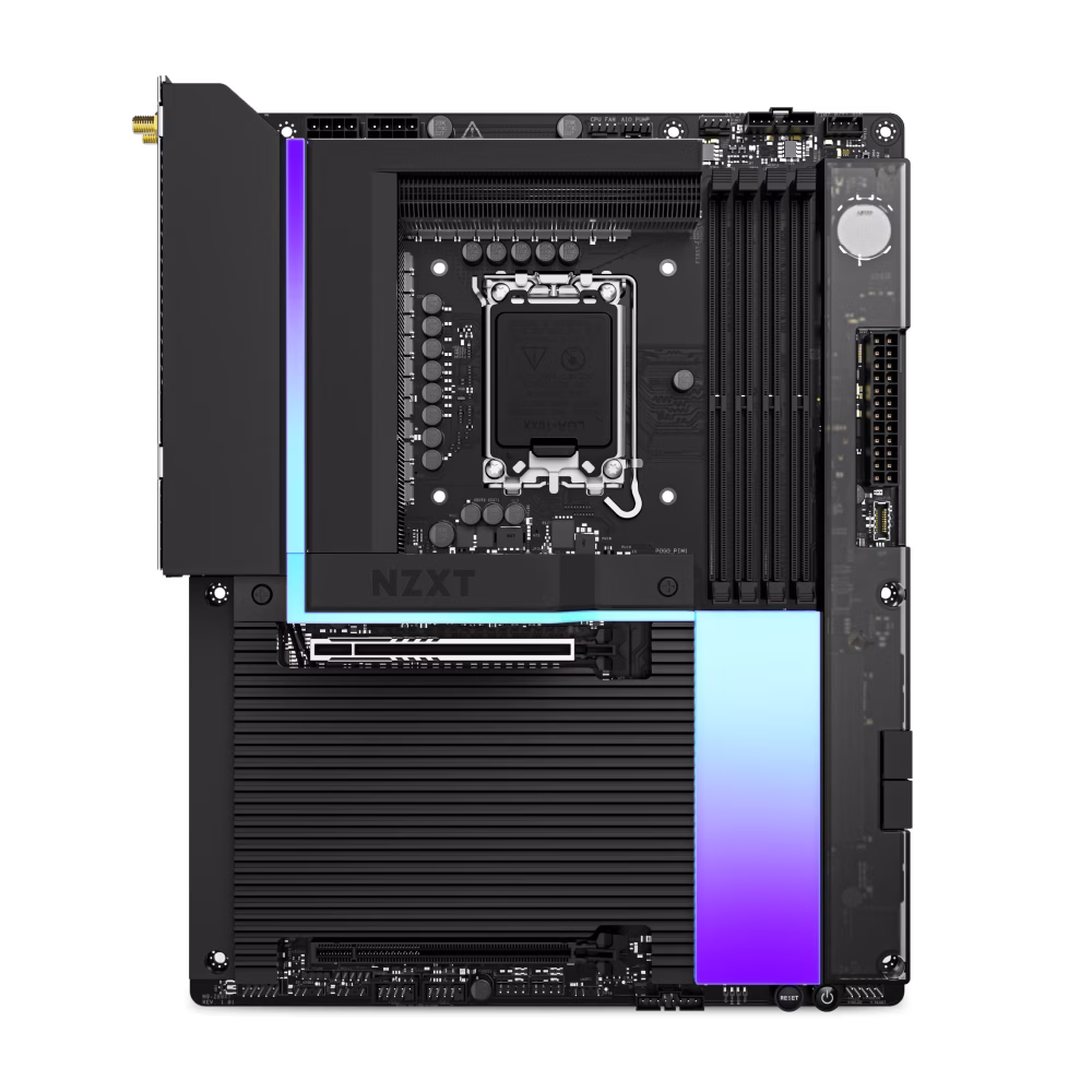 NZXT N9 Z890 Gaming Wi-Fi 7 ATX Black Motherboard, Intel LGA 1851, Core Ultra (Series 2) Ready, DDR5 8000+ MT/s, PCIe 5.0, Dual Thunderbolt 4, 5GbE LAN, Full Metal Shroud | N9-Z89XT-B1 – Buy Online
