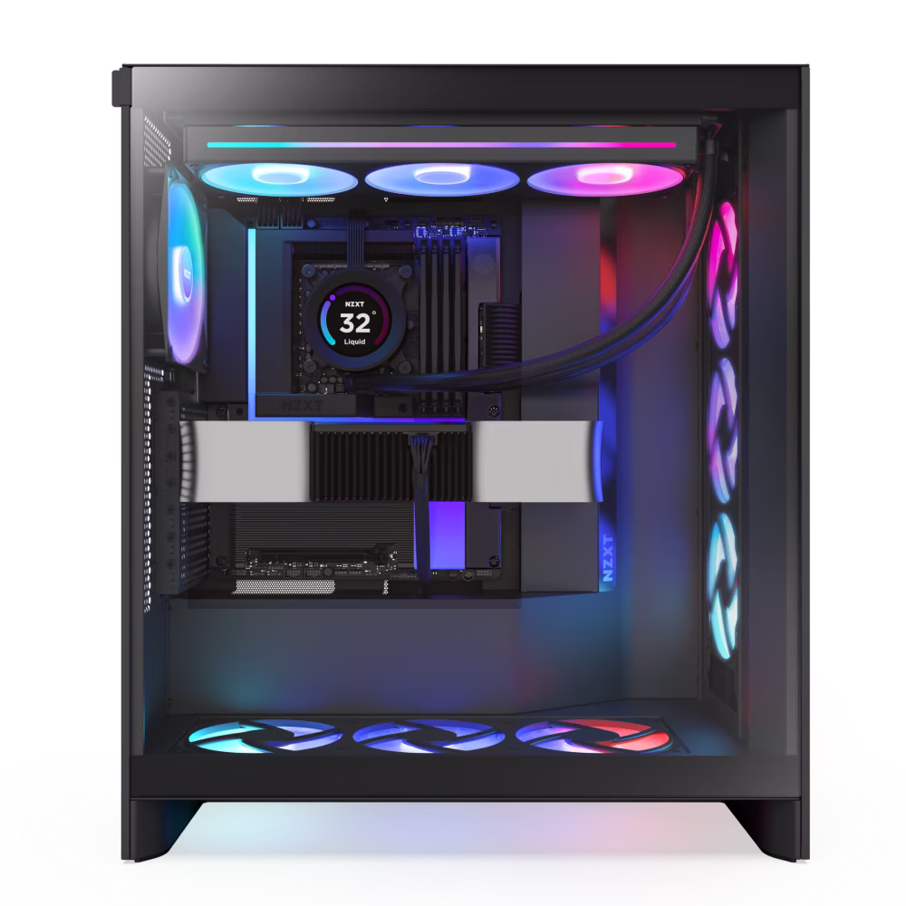 NZXT N9 Z890 Gaming Wi-Fi 7 ATX Black Motherboard, Intel LGA 1851, Core Ultra (Series 2) Ready, DDR5 8000+ MT/s, PCIe 5.0, Dual Thunderbolt 4, 5GbE LAN, Full Metal Shroud | N9-Z89XT-B1 thumbnail 6