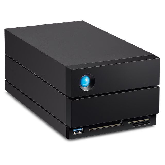 LaCie 2big Dock 28TB External RAID Desktop Storage, speeds of up to 550MB/s, Thunderbolt 3, USB4, SD/CFexpress Slots, IronWolf Pro Drives, Win, macOS systems, and iPad USB-C | STLG28000400 thumbnail 4