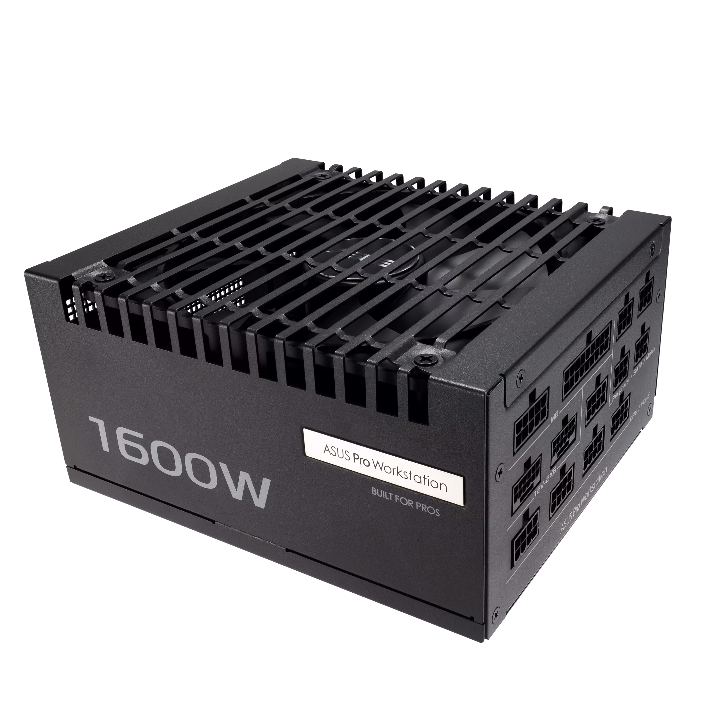 ASUS Pro WS 1600W Platinum Power Supply (PSU), ATX 3.1 Compatible, PCIe 5.1 Ready, Heavy-duty PSU, 80 PLUS Platinum certified, Dual-ball fan bearings | 90YE00Z2-B0NA00 thumbnail 2