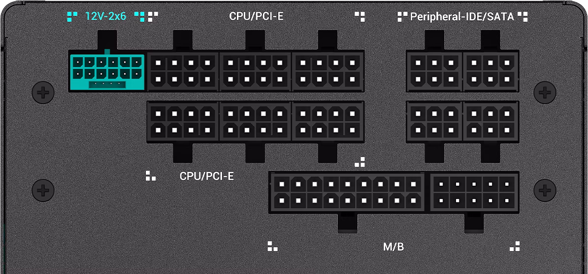 DeepCool Gamerstorm PQ1000G 1000W ATX 3.1 Power Supply (PSU), PCIe 5.1 12V-2x6 (450W), Full Modular, 80 PLUS Gold, FDB (Fluid Dynamic Bearing), Black | R-PQA00G-FD1B-JGUK-V1 thumbnail 5