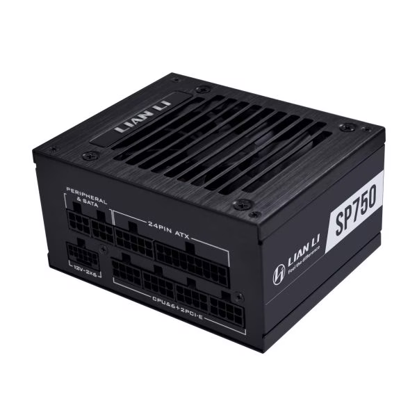 Lian li SP750 V2 Fully Modular SFX Power Supply, ATX 3.1 & PCIe 5.0 Ready, Compact 125×100×63.5 mm, 80 Plus Gold, 92mm FDB fan with ZERO RPM | G9P.SP0750G.B000.UK thumbnail 3
