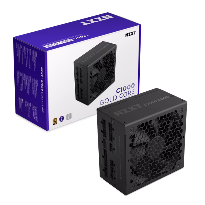 NZXT C1000 Gold Core Power Supply (PSU), 1000W 80 PLUS Gold, ATX 3.1 & PCIe 5.1 Ready, Fully Modular, Black | PA-0G3BB-UK – Buy Online
