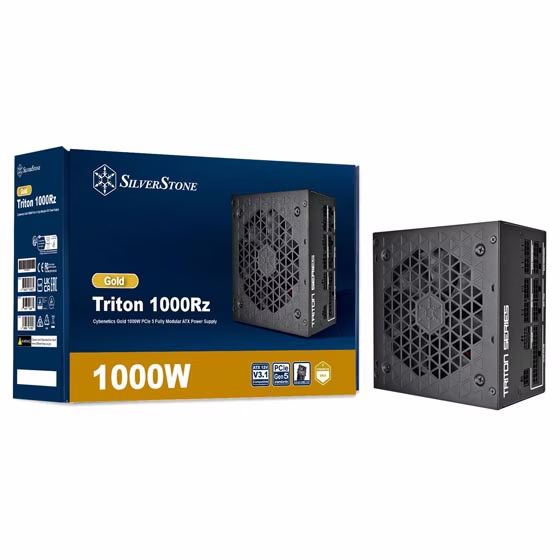 SilverStone Triton 1000Rz 1000W Cybenetics Gold Fully Modular Power Supply (PSU), ATX 3.1 & PCIe 5.1 Ready, 12V-2x6 Connector, Full Japanese Capacitors | SST-TR1000R-GM – Buy Online