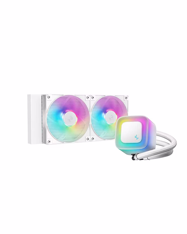 DeepCool LE240 V2 White AIO ARGB Liquid CPU Cooler, 240mm Radiator, up to 3400 RPM, Hydro Bearing Type, Anti-Leak Technology | R-LE240-WHAMMN-G-2 – Buy Online