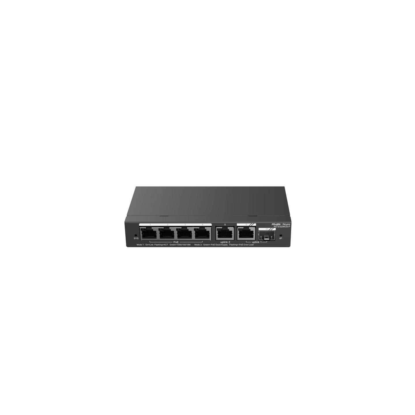 Ruijie RG-ES206GS-P, 6-Port Gigabit Smart Cloud Managed PoE+ Switch, 4 PoE+ Ports, 54W thumbnail 7