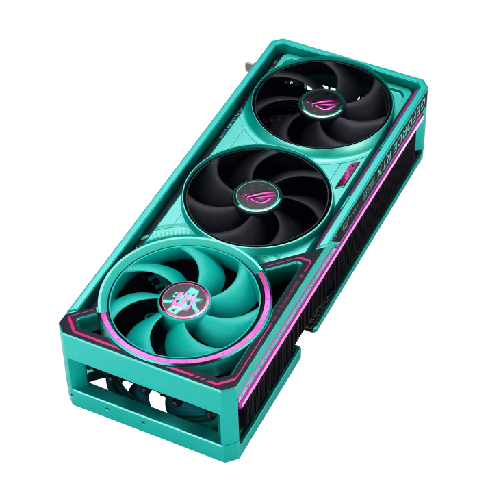 ASUS ROG Astral GeForce RTX 5080 16GB GDDR7 OC HATSUNE MIKU EDITION Graphics Card (GPU), 1801 AI TOPs, PCI Express 5.0, 30 Gbps  256-bit, 10752 CUDA Cores | 90YV0LV9-M0NM00 thumbnail 4