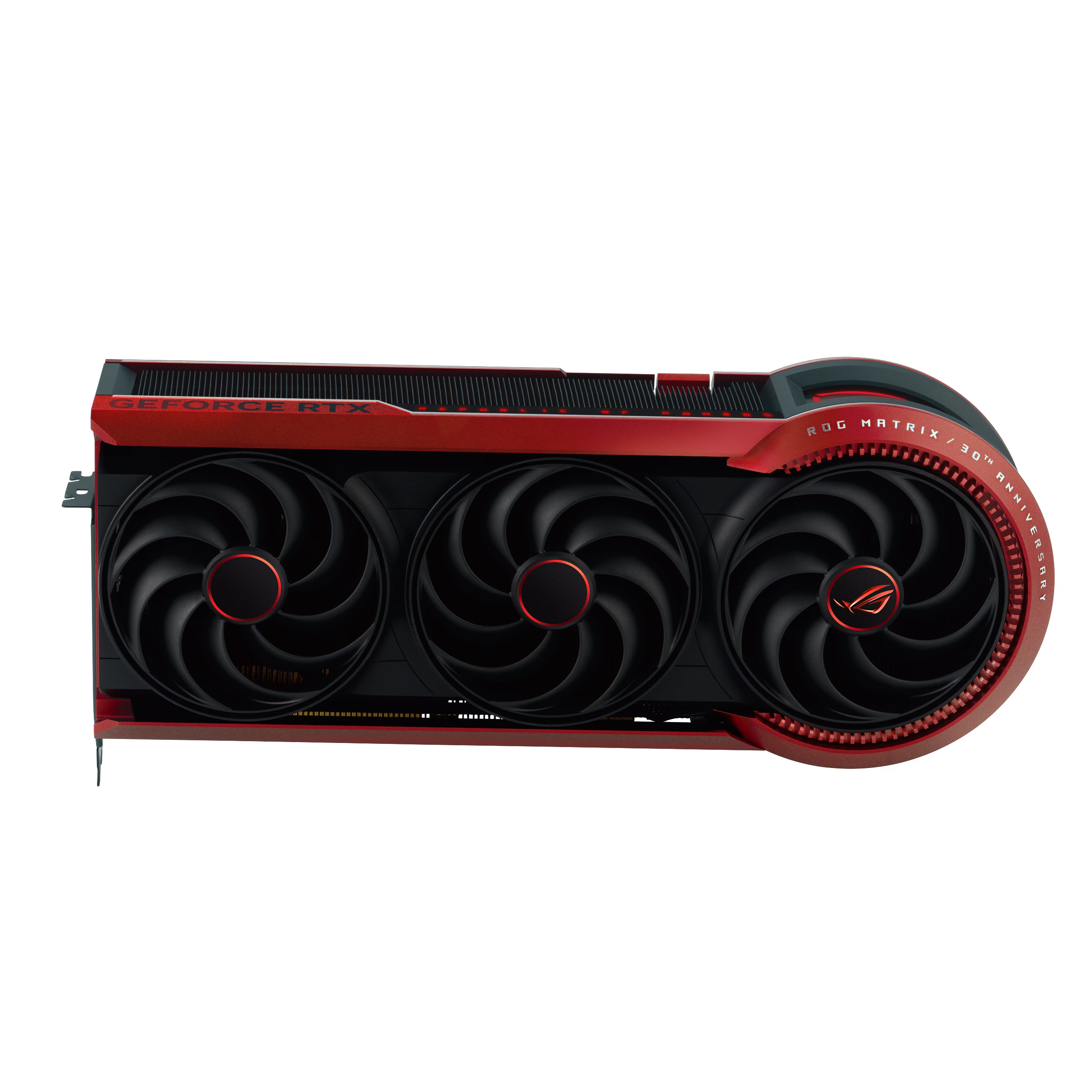 ASUS ROG Matrix Platinum GeForce RTX 5090 30th Anniversary Edition Graphics Card, 32GB GDDR7, 512-Bit, PCIe 5.0, 21760 CUDA Cores, OC Boost 2760MHz, HDMI 2.1b + DisplayPort 2.1b, 8K Support, Aura Sync ARGB | 90YV0NF2-M0NM00 thumbnail 5