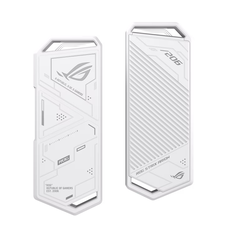 ASUS ROG STRIX ARION White Edition/M.2 NVMe External SSD Case/Toolless Installation/USB-C to C to A Cable/Thermal Pad Included/Aura Sync Support- PCIe 2280/2260/2242/2230 M key/B+M Key | 90DD02H1-B09000 thumbnail 4