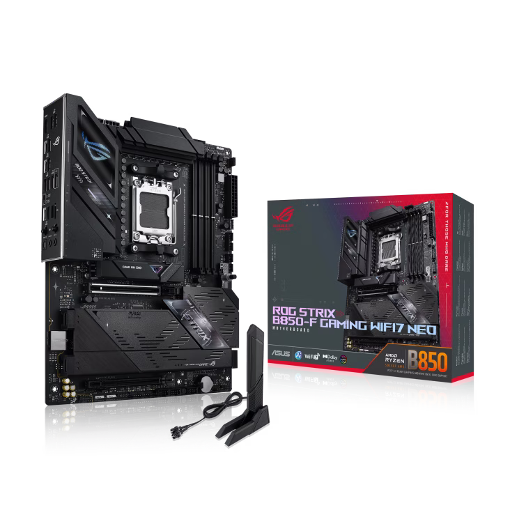 ASUS ROG Strix B850-F Gaming WiFi 7 Neo AMD AM5 Motherboard, Ryzen 9000 Ready, DDR5 9000+ (OC), Dual PCIe 5.0 M.2, AI Solutions | 90MB1NX0-M0EAY0 – Buy Online