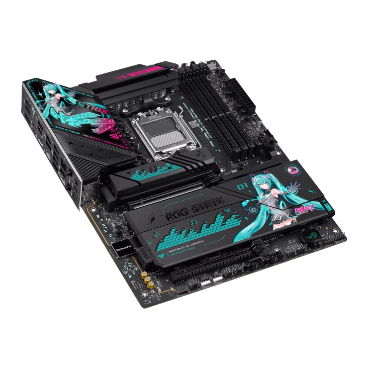 ASUS ROG STRIX X870E-H GAMING WIFI7 Hatsune MIKU Edition AM5 ATX Motherboard, 4x DIMM DDR5 8000+ MT/s (OC), PCIe 5.0 x16 slot, USB4 Type-C, 5Gb Ethernet, Bluetooth v5.4 | 90MB1MA0-M0EAY0 thumbnail 6