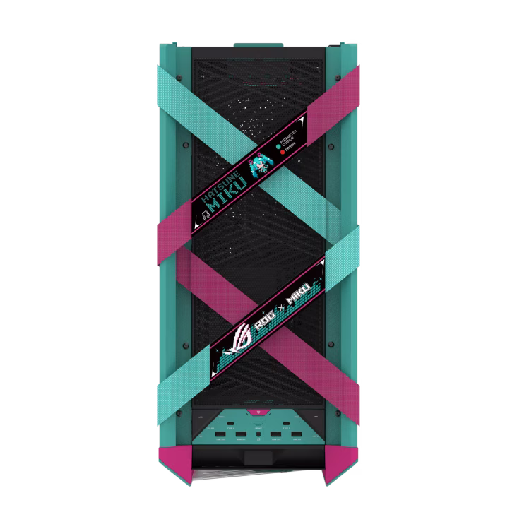 ASUS ROG Strix Helios II Hatsune Miku Edition EATX Mid-tower Case With Glass Panels, 4x Pre-installed 140mm Fans, Supports Upto 450mm GPU & 420mm Radiators, USB 20Gbps Type-C | 90DC00W0-B39010 thumbnail 5