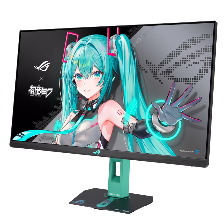 ASUS ROG Strix XG27ACMEG-G Hatsune Miku Edition 27-inch Gaming Monitor, 2K 2560x1440, 260Hz OC (Above 144Hz), 0.3ms (min.), Fast IPS, Extreme Low Motion Blur Sync, USB Type-C, G-Sync | 90LM0C7U-B01371 thumbnail 3