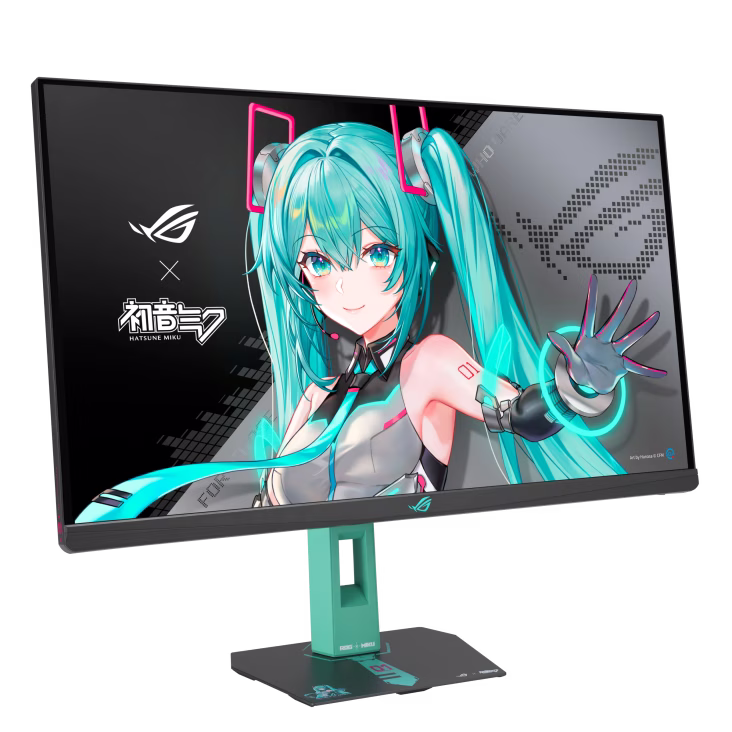 ASUS ROG Strix XG27ACMEG-G Hatsune Miku Edition 27-inch Gaming Monitor, 2K 2560x1440, 260Hz OC (Above 144Hz), 0.3ms (min.), Fast IPS, Extreme Low Motion Blur Sync, USB Type-C, G-Sync | 90LM0C7U-B01371 thumbnail 4