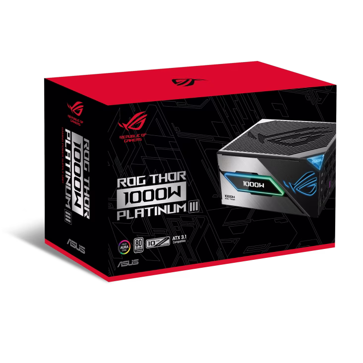 ASUS ROG Thor 1000W Platinum III  ATX 3.1 Power Supply, 80Plus Platinum, Active PFC, Black | 90YE00V3-B0NA00 thumbnail 13