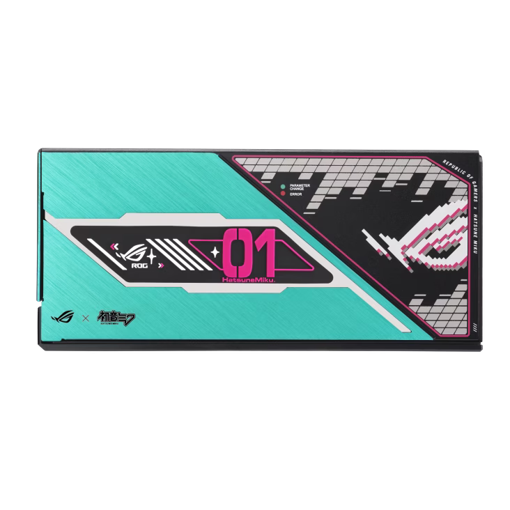 ASUS ROG Thor 1200W Platinum III Hatsune Miku Edition ATX 3.1 Power Supply (PSU), GaN MOSFET, Magnetic OLED Display, 80 PLUS & Cybenetics Platinum certified, Etched Modular Cables | 90YE00V6-B0NA00 thumbnail 4