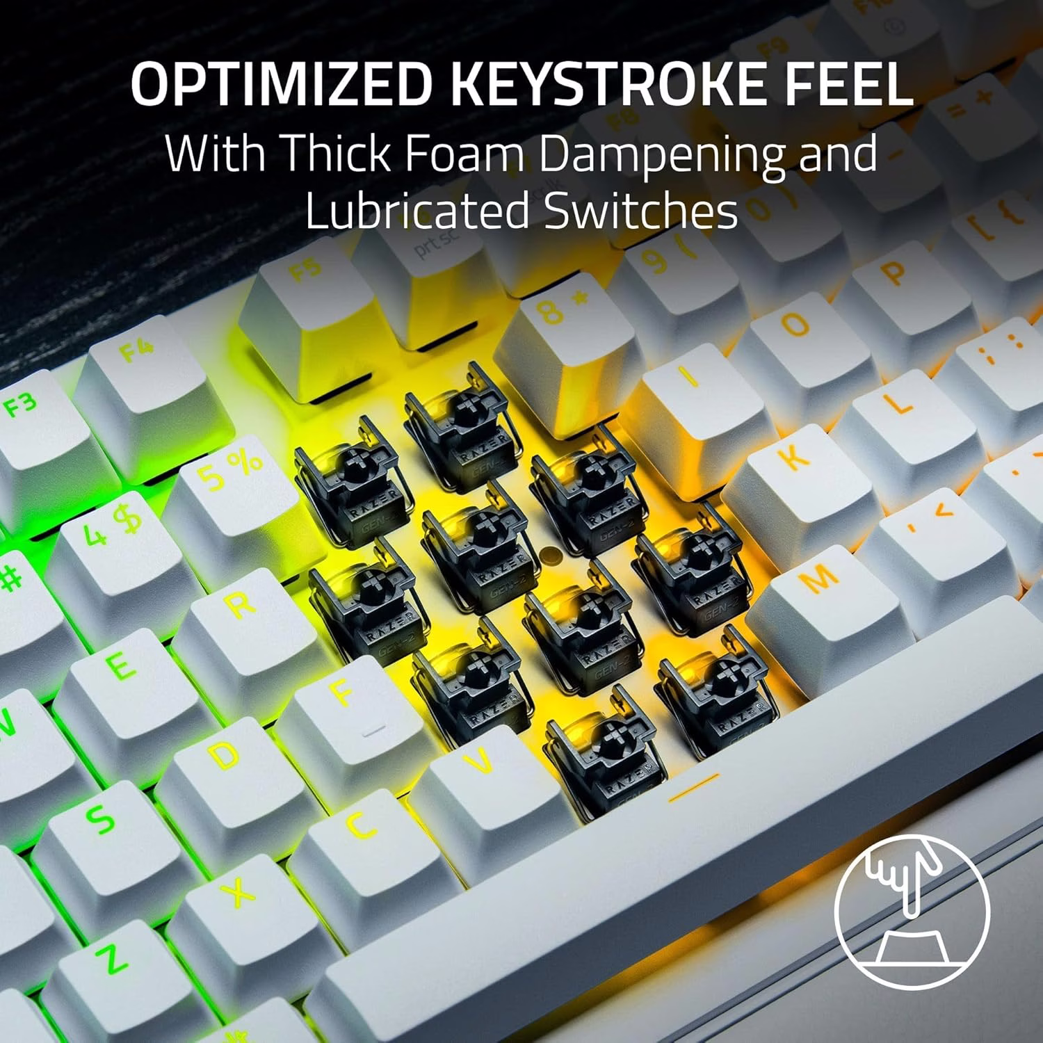 Razer Huntsman V3 Pro TKL Tenkeyless Gaming Keyboard: Gen-2 Analog Optical Switches, Rapid Trigger Mode, 8000Hz Polling Rate, Adjustable Actuation, Brushed Aluminum | RZ03-05521000-R3M1 thumbnail 5