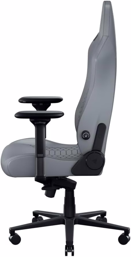 Razer Iskur V2 NewGen Ergonomic Gaming Chair, HyperFlex™ Lumbar Support, CoolTouch EPU Leather, 4D Armrests, 152° Recline, Head Cushion, Light Gray | RZ38-04901000-R3G1 thumbnail 3