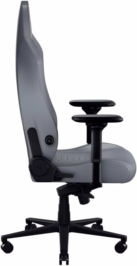 Razer Iskur V2 NewGen Ergonomic Gaming Chair, HyperFlex™ Lumbar Support, CoolTouch EPU Leather, 4D Armrests, 152° Recline, Head Cushion, Light Gray | RZ38-04901000-R3G1 thumbnail 4