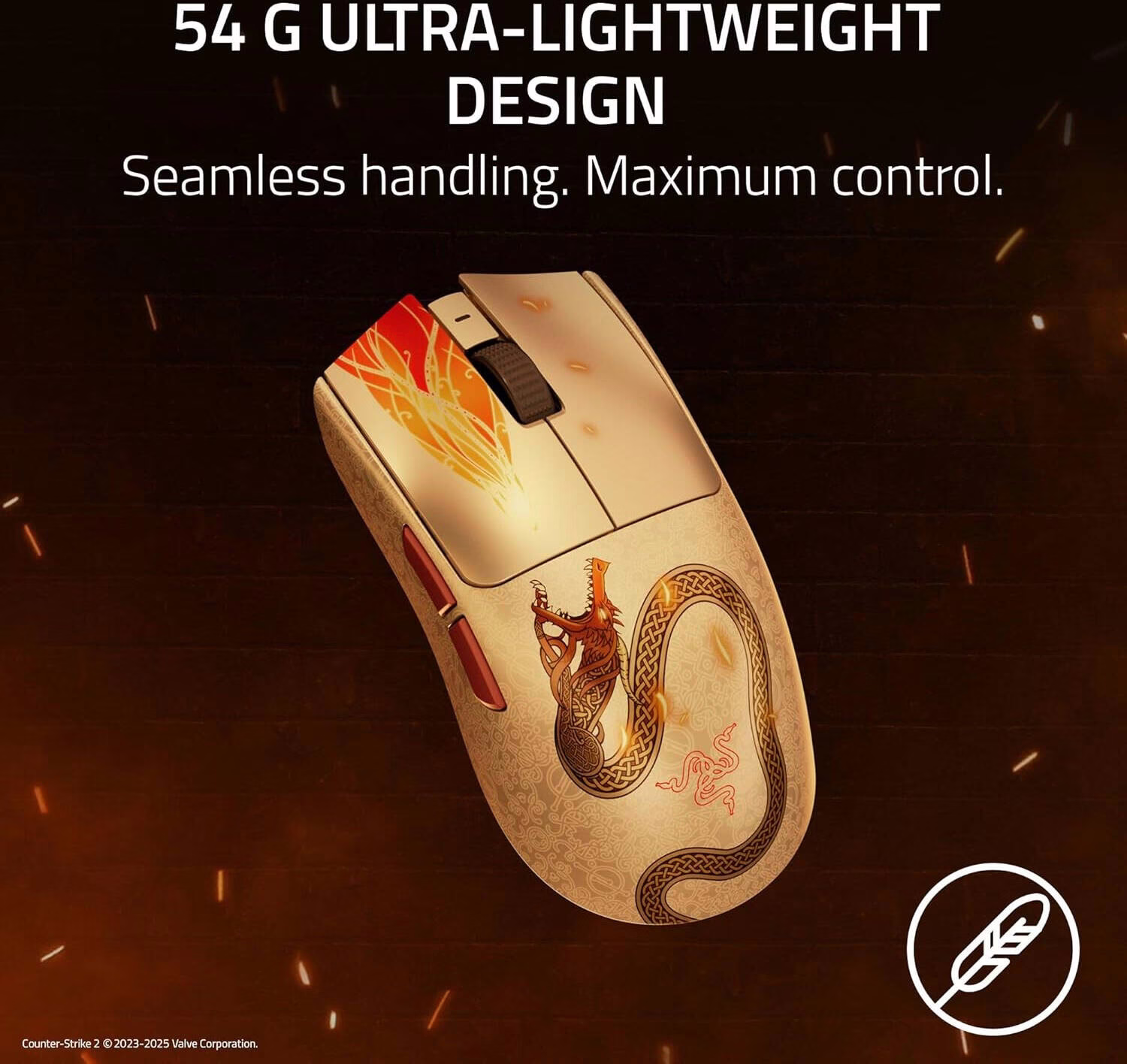 Razer Viper V3 Pro Wireless Gaming Mouse Counter-Strike 2 Edition, 54g Ultra-Light, HyperPolling 8K Hz, Focus Pro 35K Sensor | RZ01-05120800-R3M1 thumbnail 5