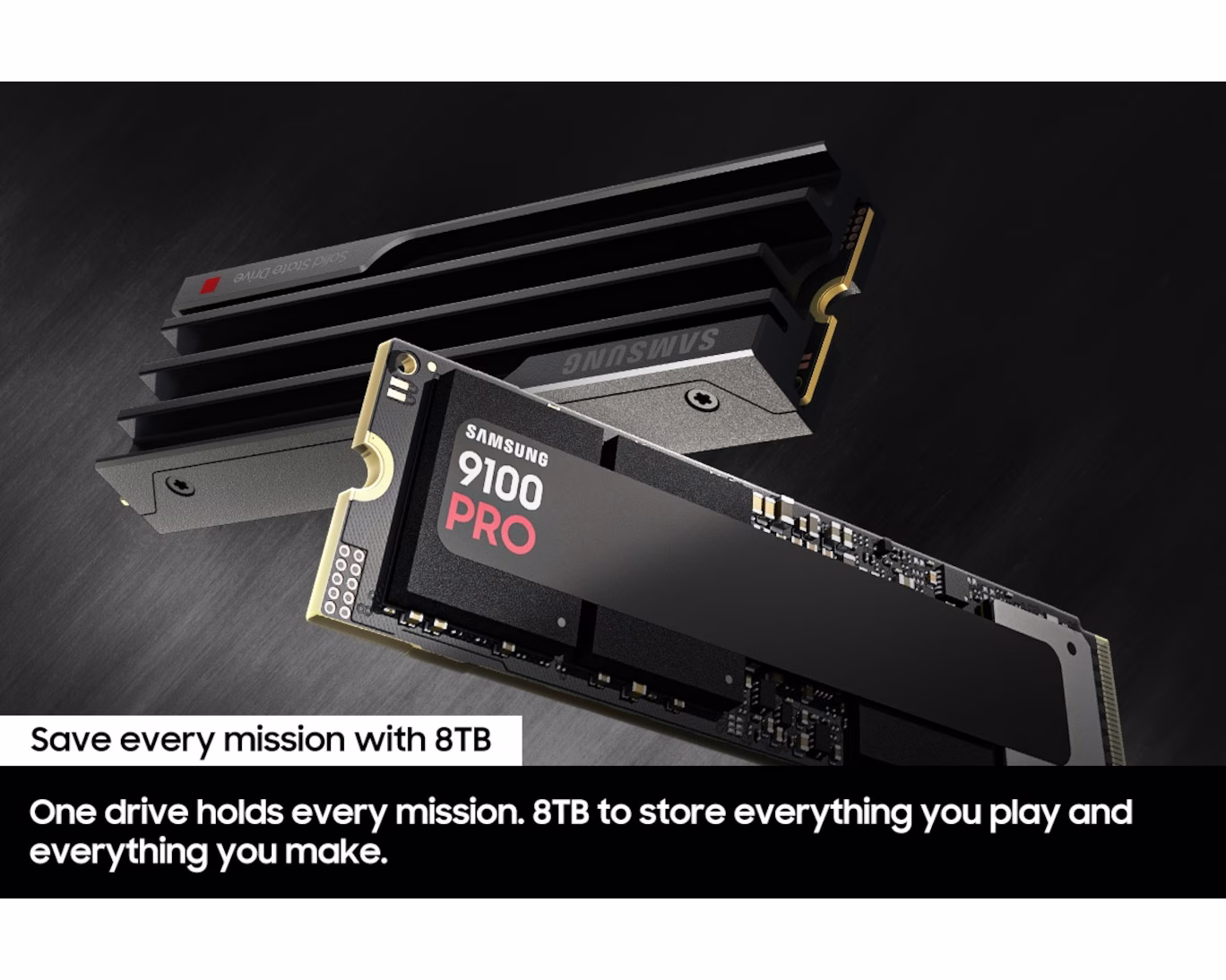 Samsung 9100 PRO 8TB NVMe M.2 SSD, PCIe 5.0 x4, Up to 14,800 MB/s, NVMe 2.0, 8GB LPDDR4X Cache, 4,800 TBW, Black | MZ-VAP8T0BW thumbnail 5