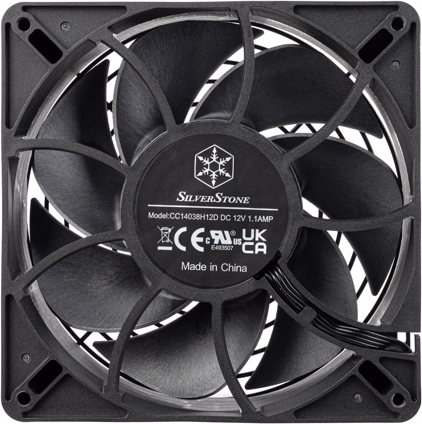 SilverStone FHS 140X 140mm High-Performance Industrial Fan, 4000 RPM, 38mm Thick, Dual Ball Bearing, Black | SST-FHS140X thumbnail 3
