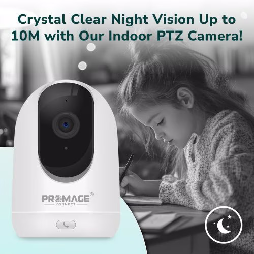 Promage Connect Speed 20Q 3MP WiFi Indoor PTZ Camera, 355° Pan/Tilt, 2K Resolution, Tuya Smart, Two-Way Audio | AWP013382 thumbnail 2