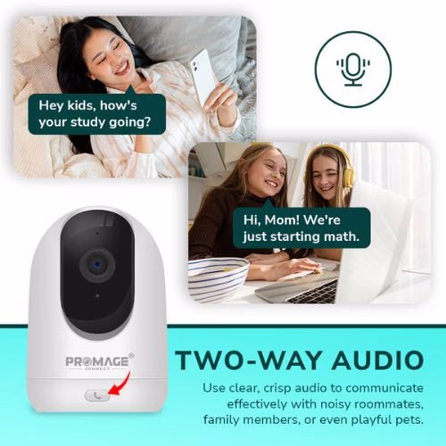 Promage Connect Speed 20Q 3MP WiFi Indoor PTZ Camera, 355° Pan/Tilt, 2K Resolution, Tuya Smart, Two-Way Audio | AWP013382 thumbnail 4