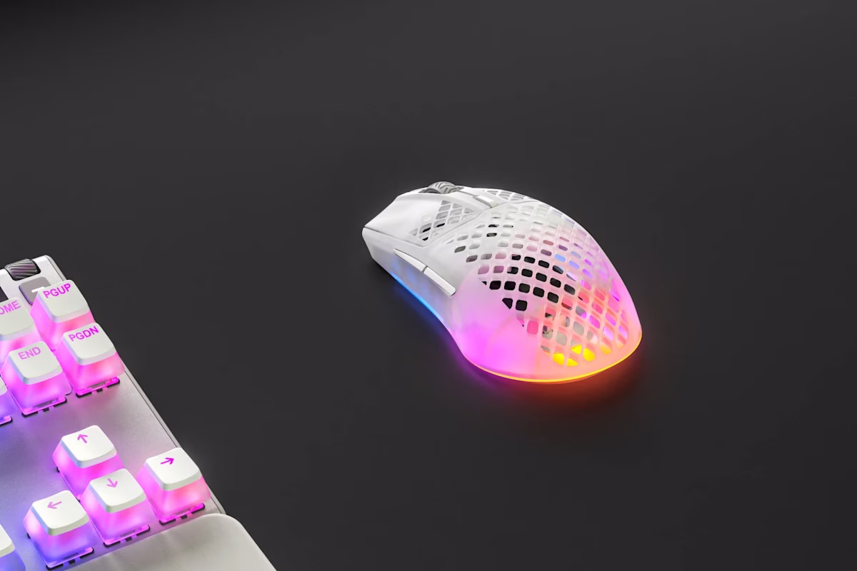 SteelSeries Aerox 3 Wireless Ghost Edition, Limited Edition Ultra-Lightweight 68g Gaming Mouse, Translucent Shell, IP54 AquaBarrier & 200-Hour Battery | 62610 thumbnail 5