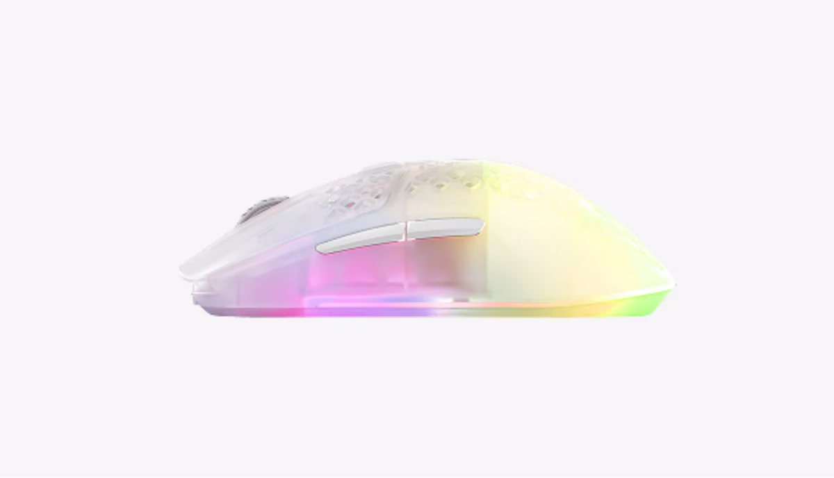 SteelSeries Aerox 3 Wireless Ghost Edition, Limited Edition Ultra-Lightweight 68g Gaming Mouse, Translucent Shell, IP54 AquaBarrier & 200-Hour Battery | 62610 thumbnail 2